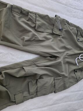 NFINITY Olive Green Men's Cargo Pants with Drawstring